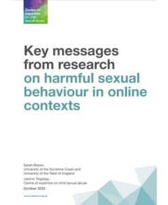 Key messages from research on child sexual abuse by adults in online contexts